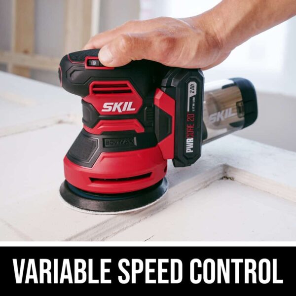PWR CORE 20-Volt Cordless Variable Random Orbital Sander with Dust Management (Battery Included) - Image 5