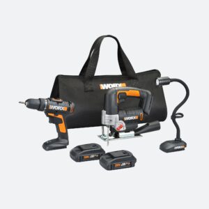POWER SHARE 3-Tool 20-volt Power Tool Combo Kit with Soft Case (2 Li-ion Batteries Included and Charger Included)