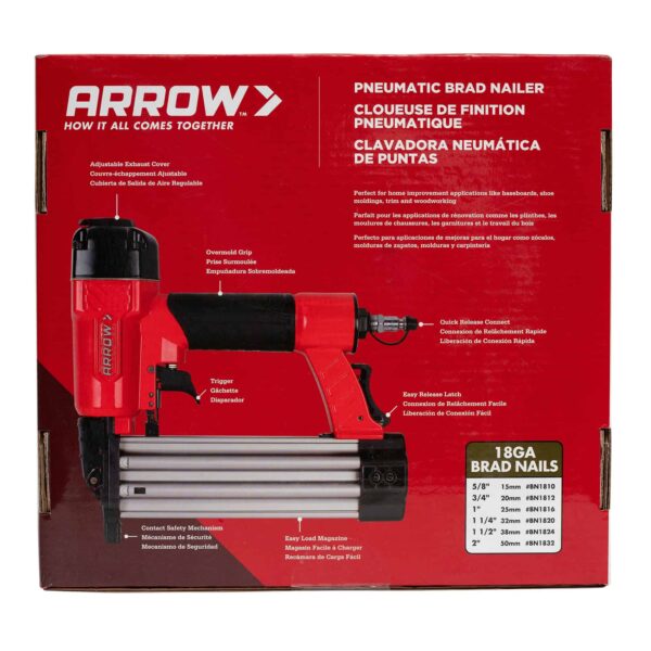 Arrow 2-in 18-Gauge Cordless Pneumatic Brad Nailer - Image 14