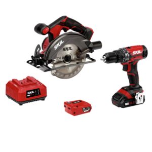 PWR CORE 20 3-Tool 20-volt Power Tool Combo Kit Case (1 Li-ion Battery Included and Charger Included)