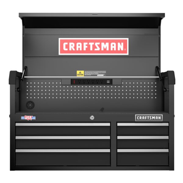 2000 Series 40.5-in W x 24.7-in H 6-Drawer Steel Tool Chest (Black) - Image 4
