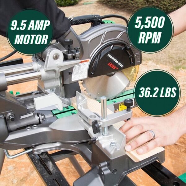 HPT Miter Saw C8FSESM 8-1/2-in Dual Bevel Sliding Compound Corded - Image 2