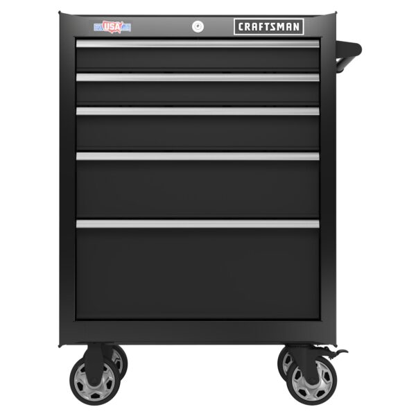 2000 Series 26.5-in W x 37.5-in H 5-Drawer Steel Rolling Tool Cabinet (Black) - Image 4