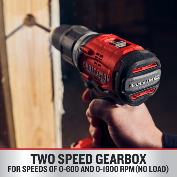 V20 RP 1/2-in 20-volt Max-Amp Variable Speed Brushless Cordless Hammer Drill (2-Batteries Included) - Image 5