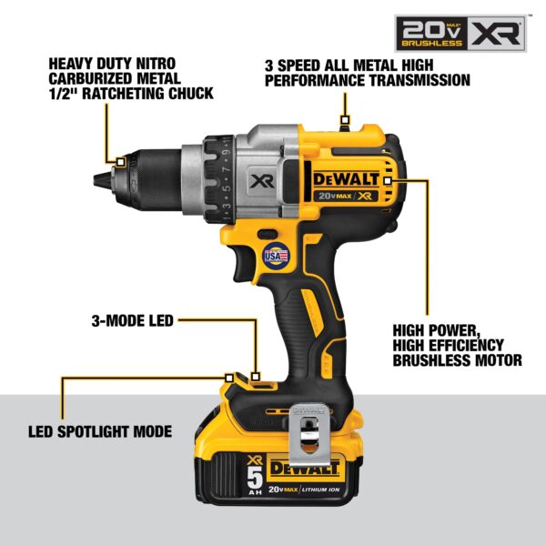 20-volt Max 1/2-in Brushless Cordless Drill (2 Li-ion Batteries Included and Charger Included) - Image 8