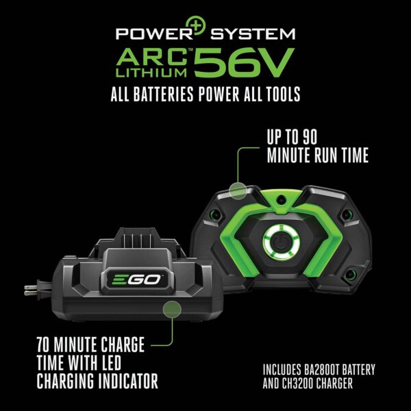 POWER+ 56-volt 765-CFM 200-MPH Battery Handheld Leaf Blower 5 Ah (Battery and Charger Included) - Image 9
