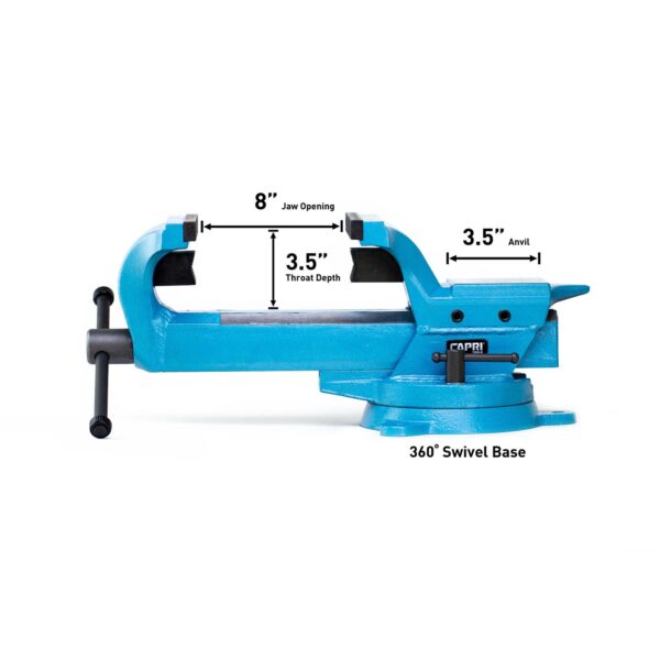 Capri Tools 6-in Steel Ultimate Grip Bench Vise - Image 3