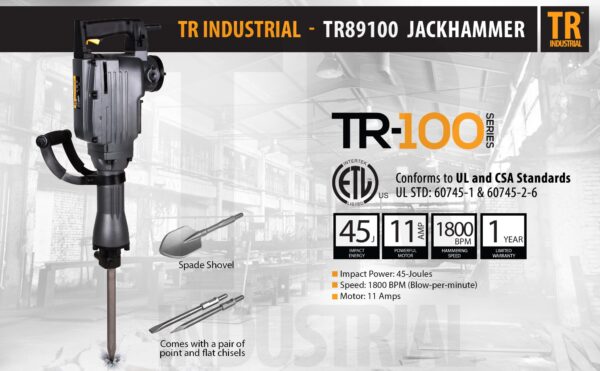 TR Industrial 120-Volt Corded Demolition Hammer - Image 2