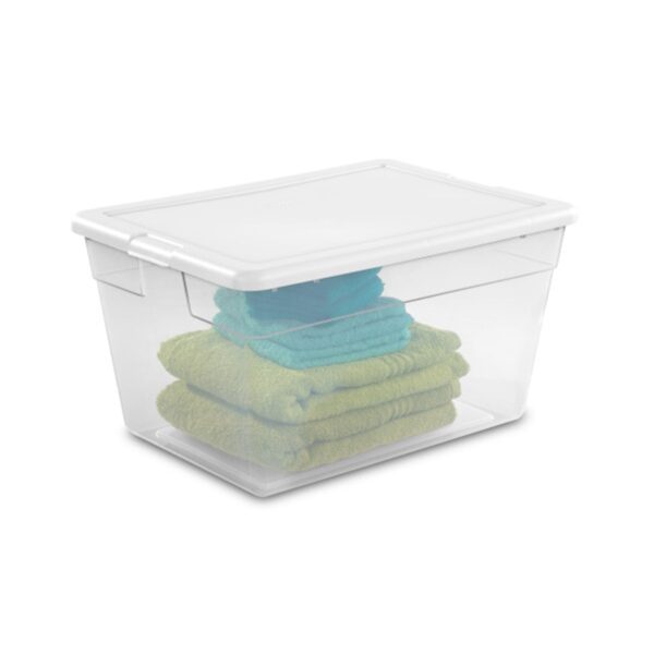 56 Quart Clear Plastic Storage Container with Latching Lid (8 Pack) - Image 12