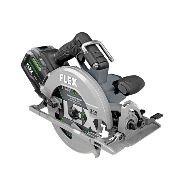 FLEX FX2141-1J STACKED LITHIUM 24-Volt 7-1/4-in Brushless Cordless Circular Saw Kit Circular Saw (1-Battery and Charger Included) - Image 2