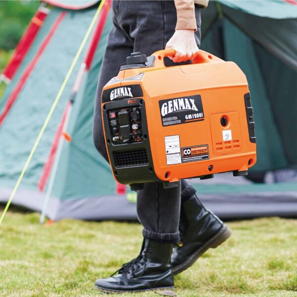 GENMAX Quiet and Portable Gasoline Inverter Generator   Up to 1200 Running Watts, 6.5 Hour Run Time, Lightweight and Fuel Efficient - Image 2