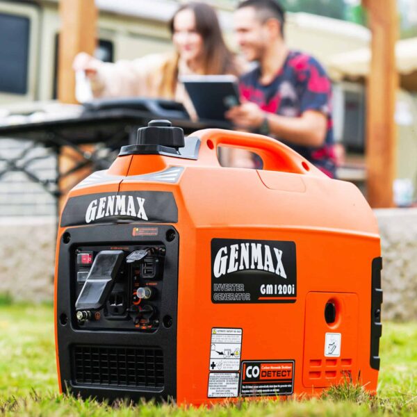 GENMAX Quiet and Portable Gasoline Inverter Generator   Up to 1200 Running Watts, 6.5 Hour Run Time, Lightweight and Fuel Efficient - Image 3