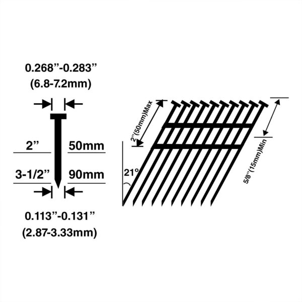 Full Round Head, include plastic Case 3.5-in 21-Degree Pneumatic Framing Nailer - Image 7