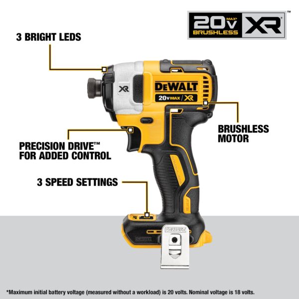 DCK249E1M1 DW 20V MAX XR HD-Impact Kit W/PS - Image 4