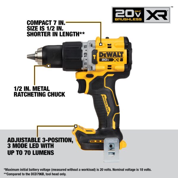 DCK249E1M1 DW 20V MAX XR HD-Impact Kit W/PS - Image 3