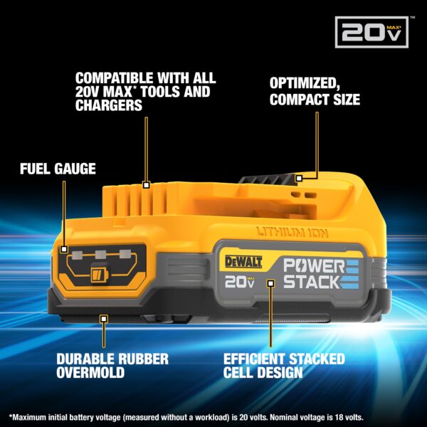 DCK249E1M1 DW 20V MAX XR HD-Impact Kit W/PS - Image 5
