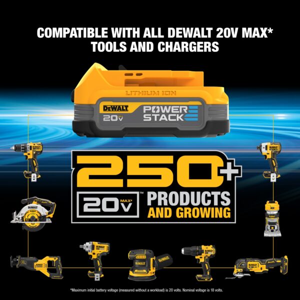 DCK249E1M1 DW 20V MAX XR HD-Impact Kit W/PS - Image 10
