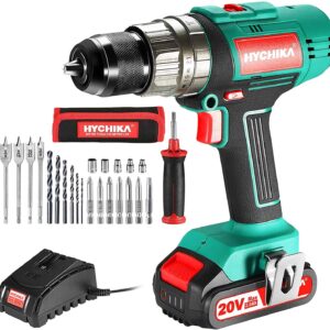 HYCHIKA 1/2-in 20-volt Max-Amp Variable Speed Cordless Hammer Drill (1-Battery Included)