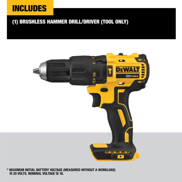 1/2-in 20-volt Max-Amp Variable Speed Brushless Cordless Hammer Drill(Tool Only) - Image 3