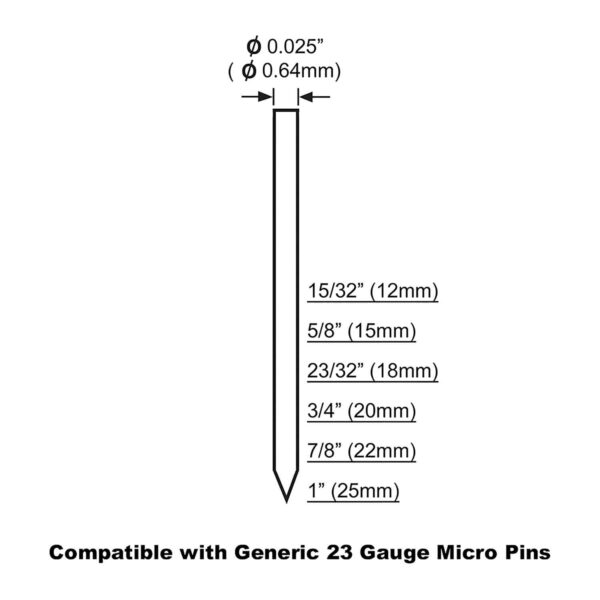 1-in 23-Gauge Pneumatic Pin Nailer - Image 7
