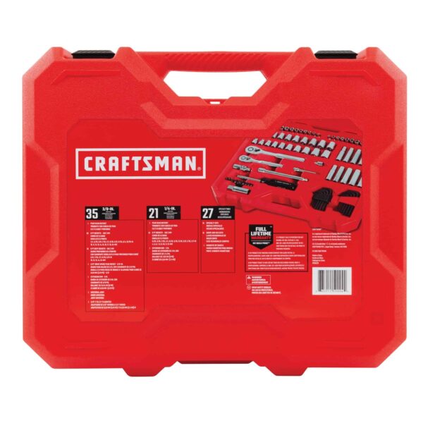 83-Piece Standard (SAE) and Metric Polished Chrome Mechanics Tool Set with Hard Case - Image 12