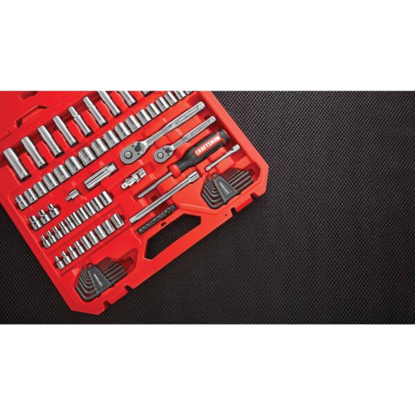 83-Piece Standard (SAE) and Metric Polished Chrome Mechanics Tool Set with Hard Case - Image 10