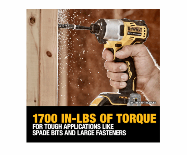 DCF840E1 20V 1/4 in IMPACT DRIVER WITH POWERSTACK BATTERY - Image 6
