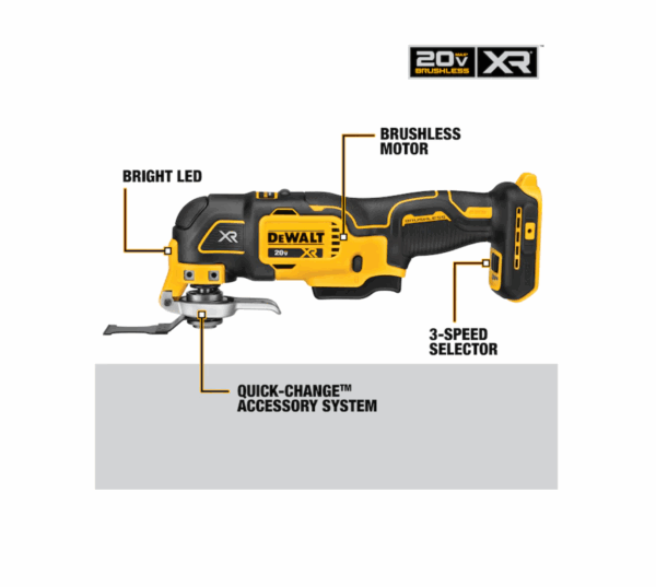 DCKSS521D2 5-Tool 20-Volt Max Brushless Power Tool Combo Kit with Soft Case (2-Batteries and charger Included) - Image 6