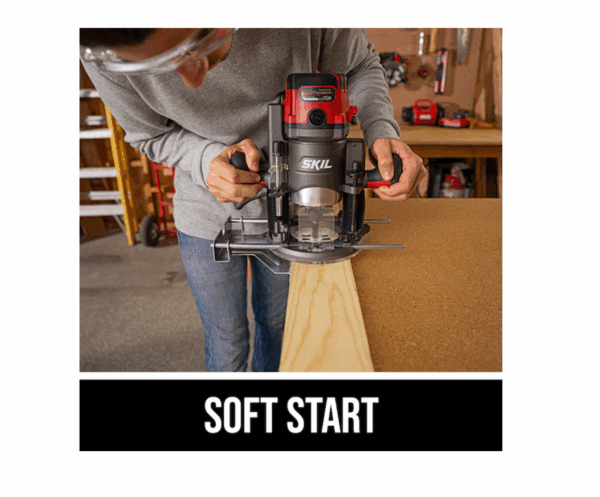 RT1322-00 1/4-in and 1/2-in 14-Amp 2.5-HP Variable Speed Combo Fixed/Plunge Corded Router and (Tool Only) - Image 6