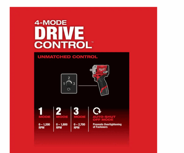 2554-20-2367-20 M12 FUEL 12V Lithium-Ion Brushless Cordless Stubby 3/8 in. Impact Wrench with M12 Rover Flood Light - Image 6