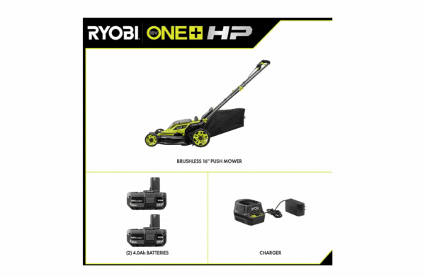 P1190VNM ONE+ HP 18V Brushless 16 in. Cordless Battery Walk Behind Push Lawn Mower with (2) 4.0 Ah Batteries and (1) Charger - Image 6