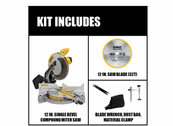 Miter Saw DWS715 15 Amp Corded 12 in. Single Bevel Compound - Image 2