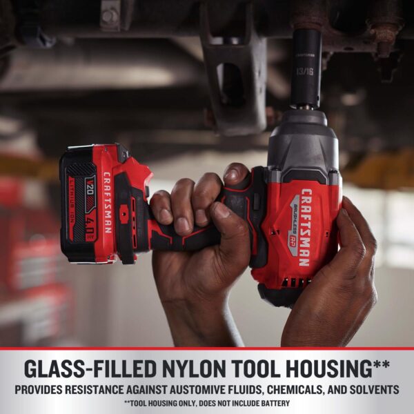 V20 1/2 in. Cordless Brushless Impact Wrench w/Hog Ring Kit (Battery   Charger) - Image 2