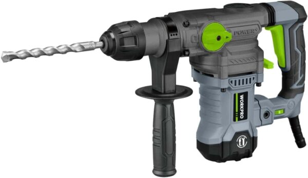 WORKPRO Premium 1-1/4 Inch SDS-Plus Rotary Hammer Drill - Image 8