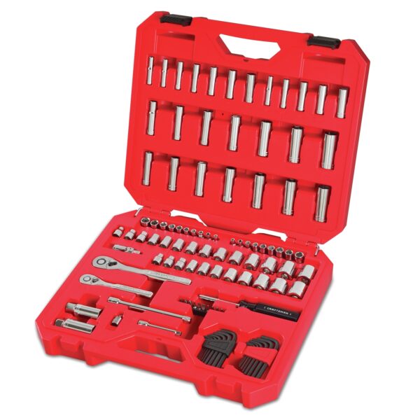 1/4 and 3/8 in. drive Metric and SAE 6 Point Mechanic s Tool Set 105 pc - Image 4