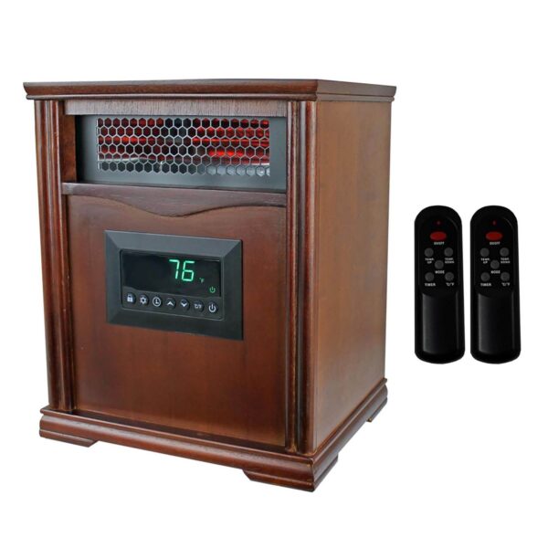 4 Element 1500W Electric Infrared Quartz Indoor Space Heater, (2 Pack) - Image 2