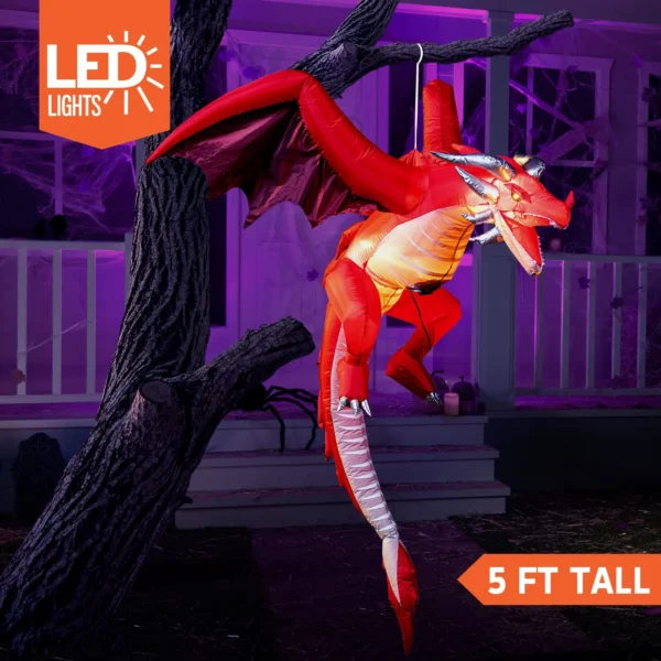 5ft Hanging Flying Dragon Inflatable Decoration - Image 2