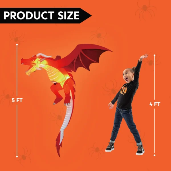 5ft Hanging Flying Dragon Inflatable Decoration - Image 5