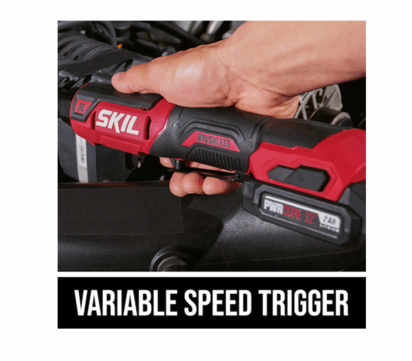 PWR CORE 12 Brushless 12V 3/8 Inch Ratchet Wrench Kit Includes 2.0Ah Lithium Battery and PWR JUMP Charger, RW5763A-10 - Image 8