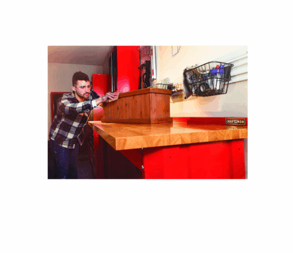 CMST27200R 72-in W x 41.25-in H Red Wood Work Bench - Image 7