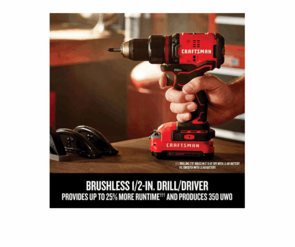 CMCK420D2 V20 4-Tool 20-Volt Max Brushless Power Tool Combo Kit with Soft Case (2-Batteries Included and Charger Included) - Image 7