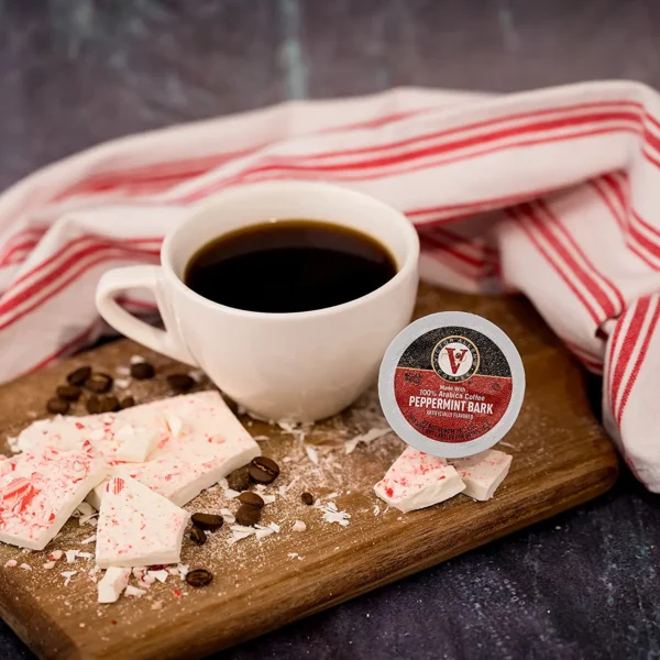 Victor Allen s Coffee Peppermint Bark Flavored Medium Roast 80 Count, Single Serve Coffee Pods for Keurig K-Cup Brewers - Image 7