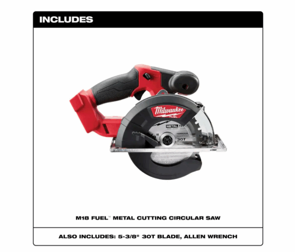 2782-20 M18 FUEL 18-Volt Lithium-Ion Brushless Cordless Metal Cutting 5-3/8 in. Circular Saw (Tool-Only) w/ Metal Saw Blade - Image 7