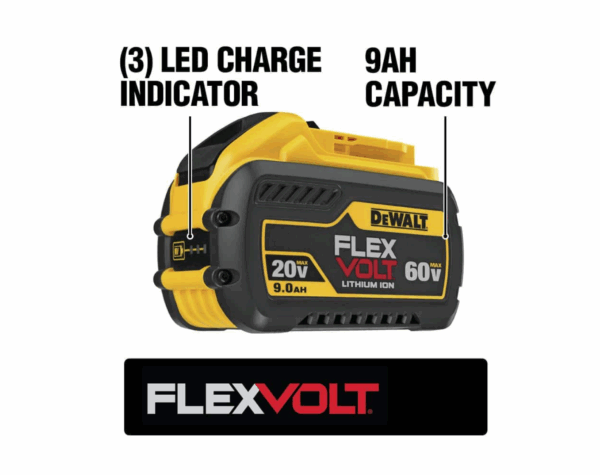 DCS578X1 VOLT 60-Volt MAX Cordless Brushless 7-1/4 in. Circular Saw with Brake with (1) VOLT 9.0Ah Battery - Image 7