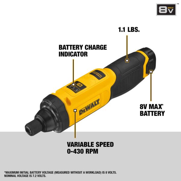 8-Volt 1/4-in Cordless Screwdriver (1-Battery Included and Charger Included) - Image 5