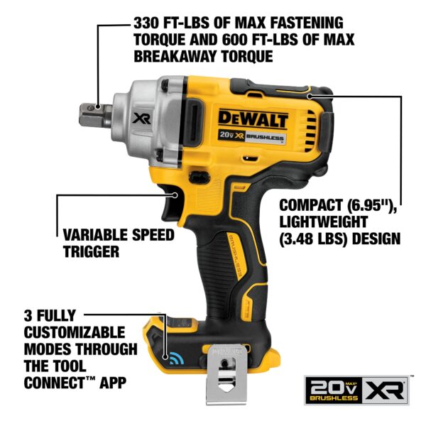20-volt Max Variable Speed 1/2-in Drive Cordless Impact Wrench (Tool Only) - Image 3