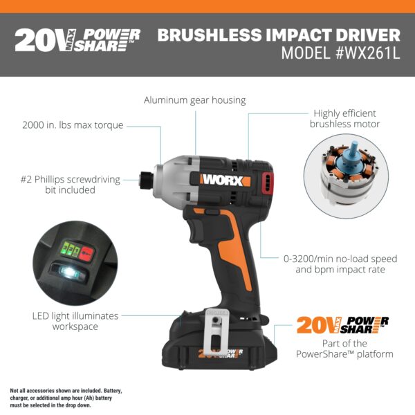 Nitro Power Share 20-volt Max 1/4-in Variable Speed Cordless Impact Driver (1-Battery Included) - Image 2