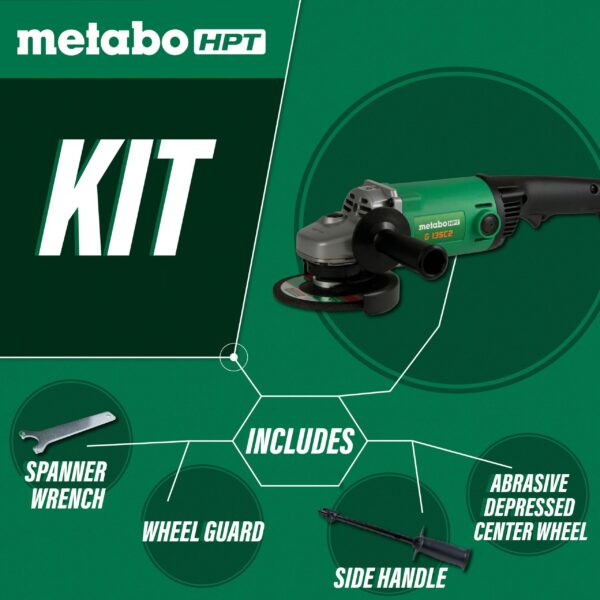 HPT 5-in Trigger Switch Corded Angle Grinder - Image 3