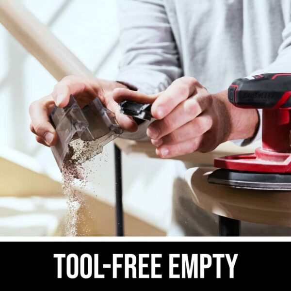 PWR CORE Compact 12-Volt Brushless Cordless Detail Sander with Dust Management (Battery Included) - Image 5