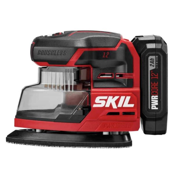 PWR CORE Compact 12-Volt Brushless Cordless Detail Sander with Dust Management (Battery Included) - Image 11